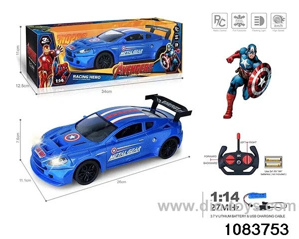 27MHz 1:14 4ch RC car with light (electricity package) in window box