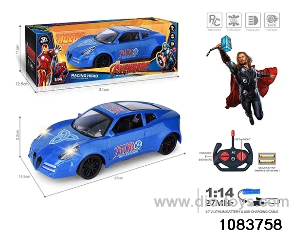 27MHz 1:14 4ch RC car with light (electricity package) in window box