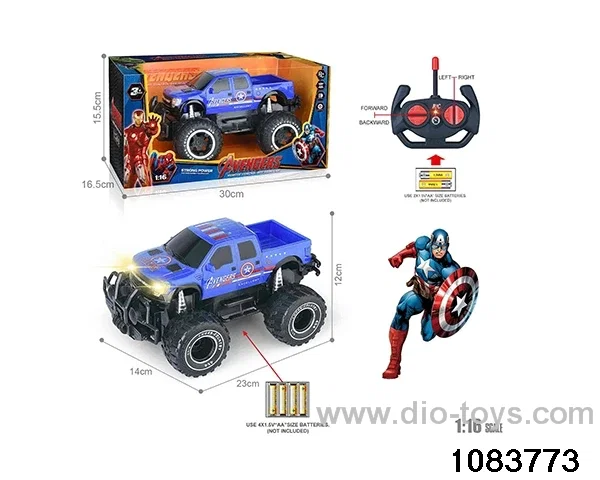 27MHz 1:16 4ch RC car with light (Electricity not included) in window box