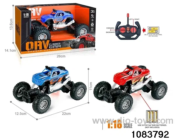 27MHz 1:18 4ch RC car with light (Electricity not included) in window box