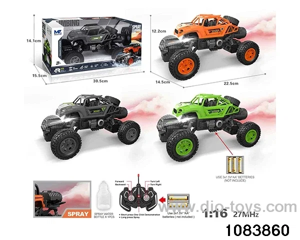 27MHz 1:16 6ch RC car with light (Electricity not included) in window box