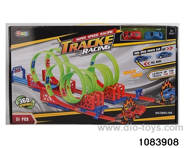51PCS Pull back High Speed Railcar in color box