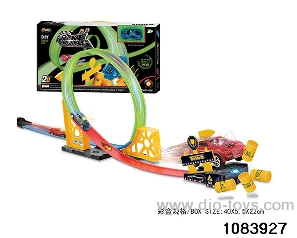 20PCS Pull back Glow-in-the-Dark Railcar in color box
