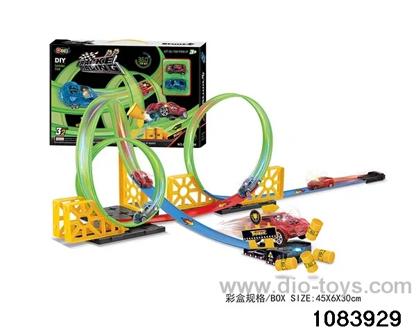 32PCS Pull back Glow-in-the-Dark Railcar in color box