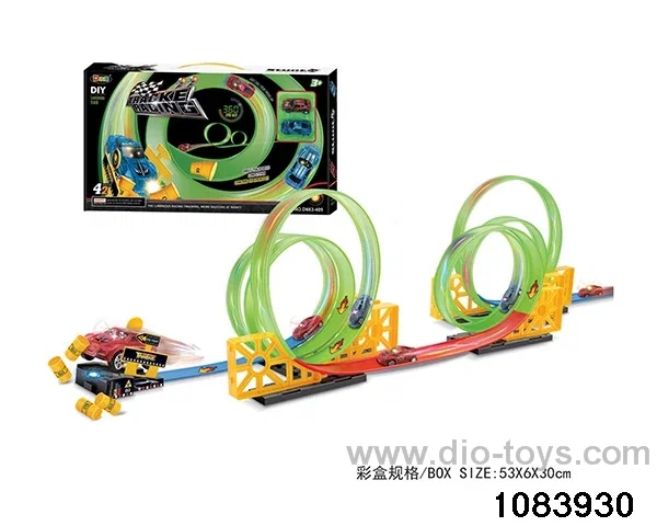 42PCS Pull back Glow-in-the-Dark Railcar in color box