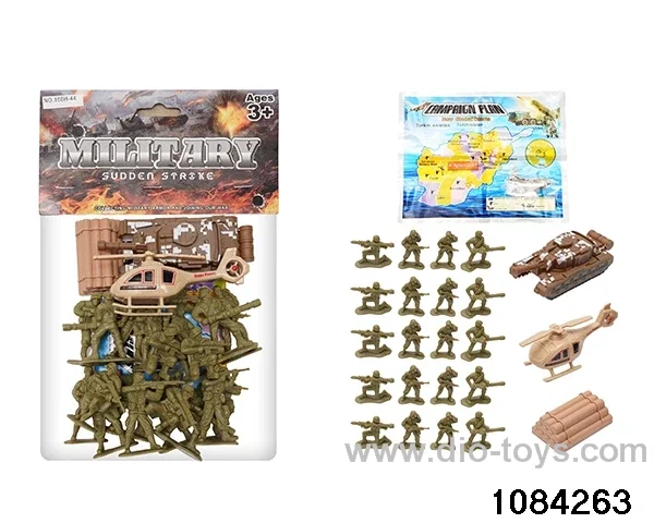 Military suits in PP bag with header