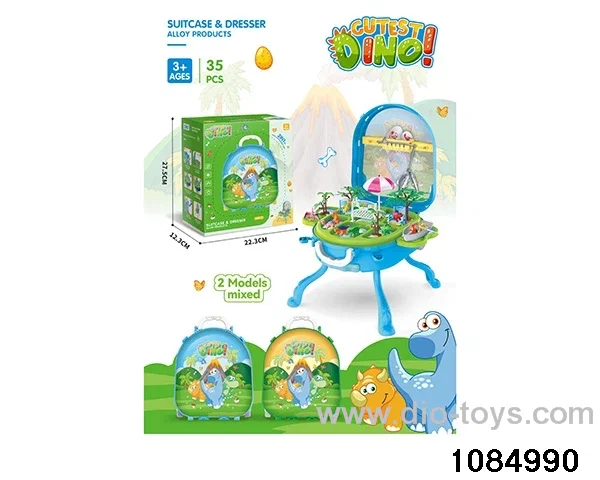 3-in-1 Dinosaur Scene Trolley Case in color box