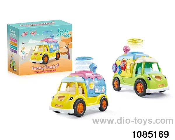 Electric Puzzle Flying Disc Ice Cream Cart in color box