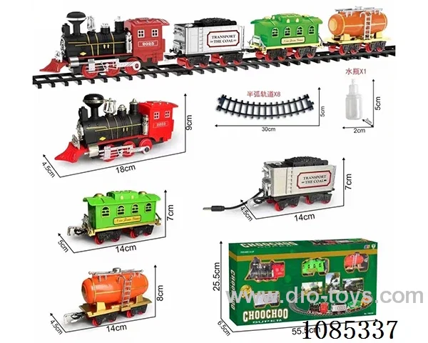 B/O rail train withlight and spray
