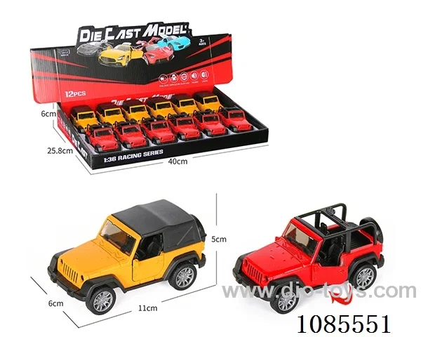 1：36 Alloy model open door pull-back SUV two mixed (lighting and music)