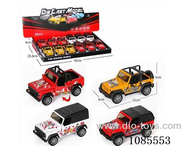 1：36 Alloy model open door pull-back SUV four mixed (lighting and music)