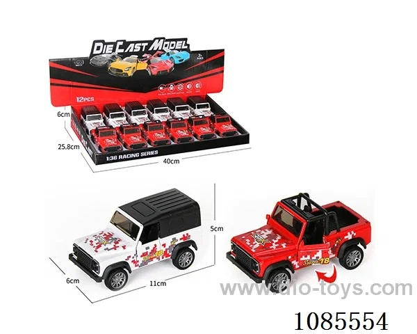 1：36 alloy model open door pull-back off-road vehicle two mixed