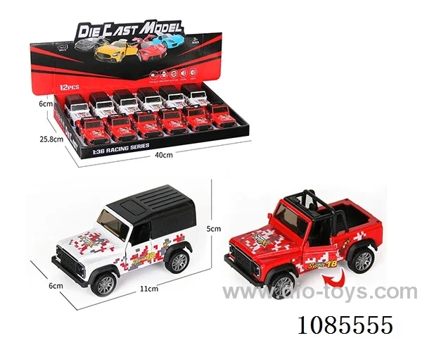 1：36 Alloy model open door pull-back SUV two mixed (lighting and music)