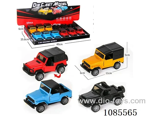 1：36 Alloy model open door pull-back SUV four mixed (lighting and music)
