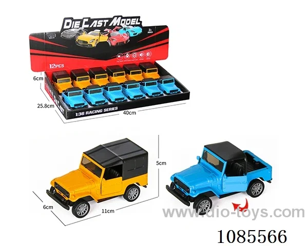 1：36 alloy model open door pull-back off-road vehicle two mixed
