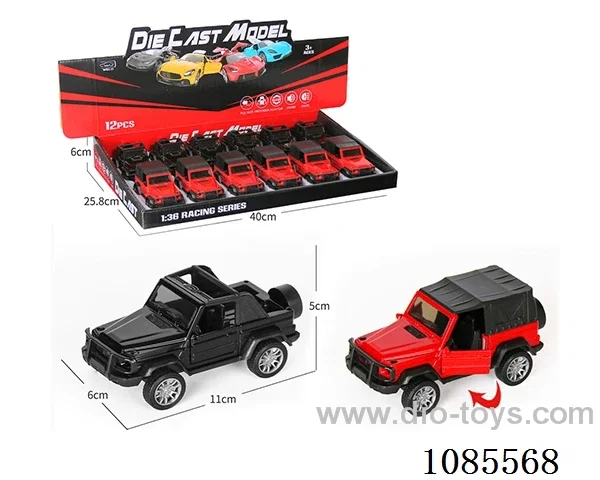 1：36 alloy model open door pull-back off-road vehicle two mixed