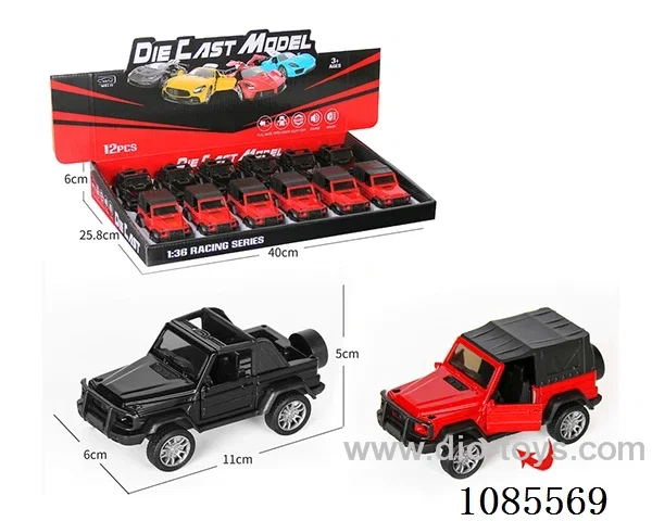 1：36 Alloy model open door pull-back SUV two mixed (lighting and music)