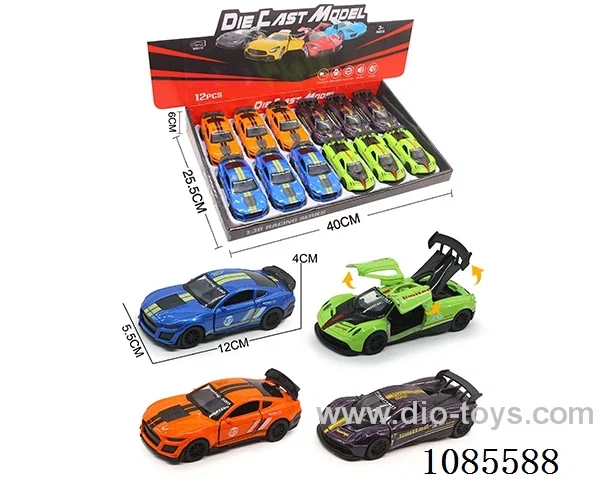 1：36 Alloy Model 3 Open Door Pull-back Sports car 2 4-color mixed