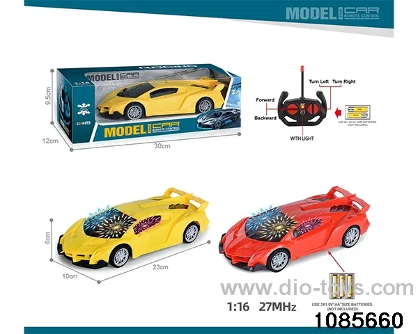 27mhz 1:16 4ch RC car with 3D light(electricity not included) in window box