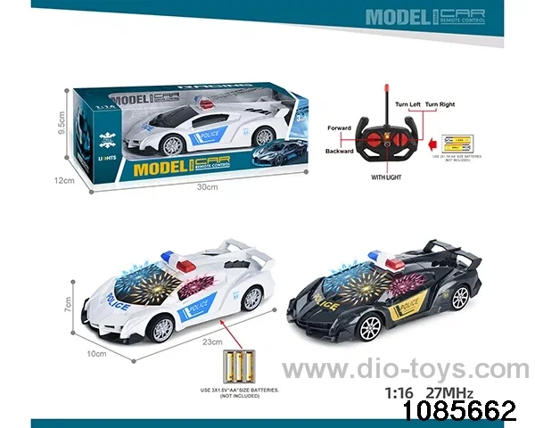 27mhz 1:16 4ch RC car with 3D light(electricity not included) in window box