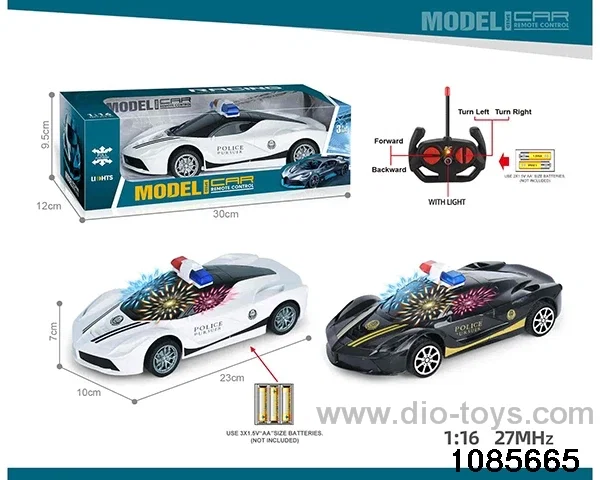 27mhz 1:16 4ch RC car With headlights(electricity not included) in window box