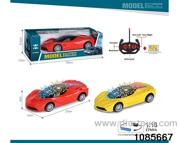 27mhz 1:16 4ch RC car with 3D light(electricity package) in window box