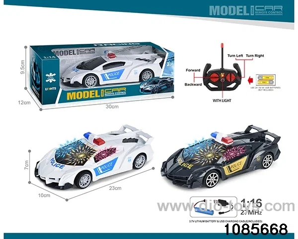 27mhz 1:16 4ch RC car with 3D light(electricity package) in window box