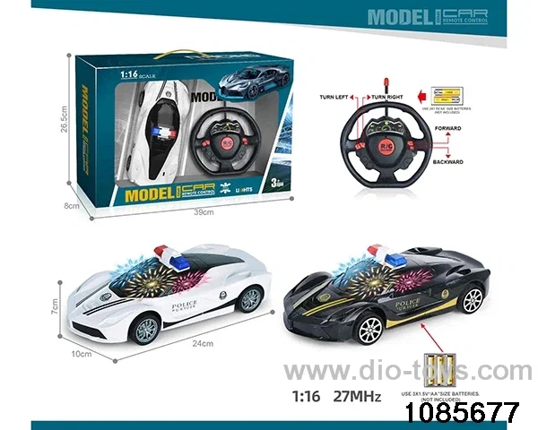 27mhz 1:16 4ch RC car With headlights(electricity not included) in window box