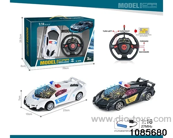 27mhz 1:16 4ch RC car with 3D light(electricity package) in window box