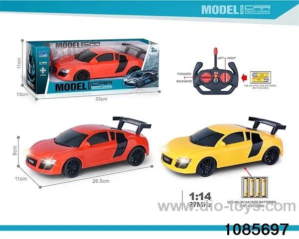 27mhz 1:14 4ch RC car With lights(electricity not included) in window box