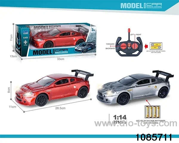 27mhz 1:14 4ch RC car With lights(electricity not included) in window box