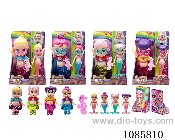 4mixed 10inch doll with 6.5inch doll