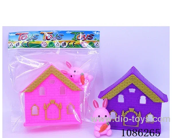 Medium Rabbit and House (2 color house mixed)