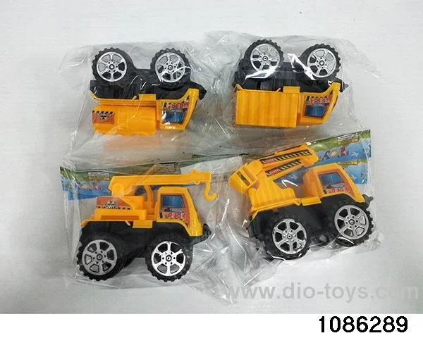 pull back engineering vehicles in opp bag