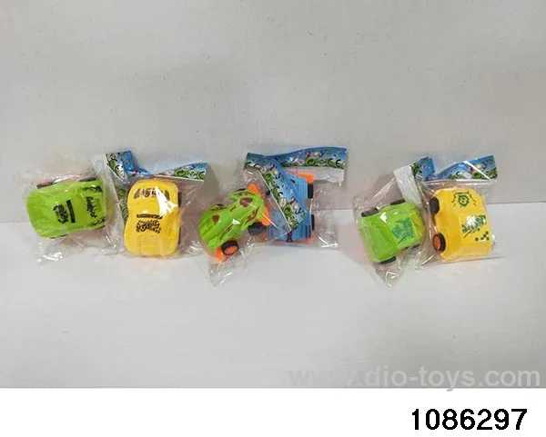 pull-back vehicle in opp bag