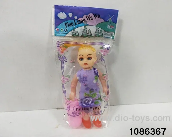 6 inch doll with bottle in opp bag