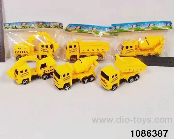 pull back engineering vehicles in opp bag