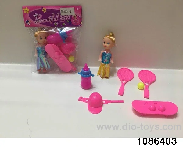 3 inch Little Barbie Set in PVC bag