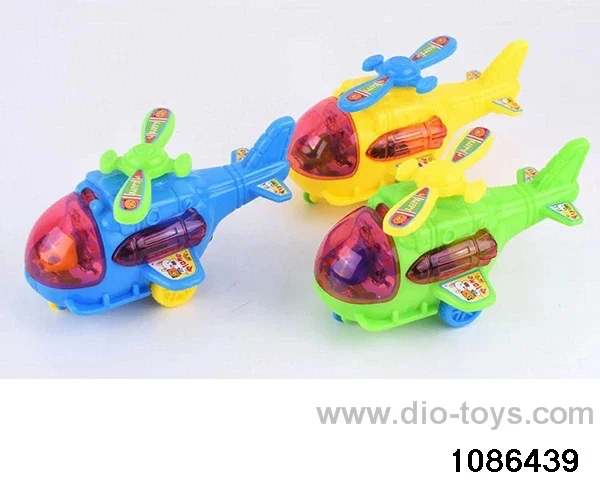 Pull-string cartoon aeroplane in opp bag