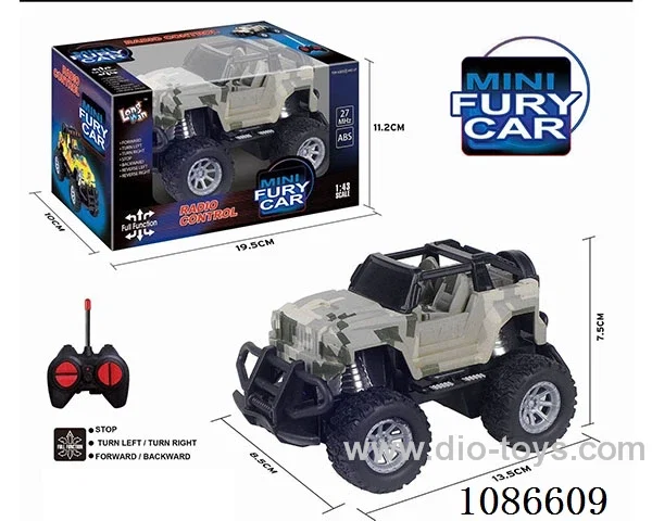 1:43 4ch rc car with light not included battery