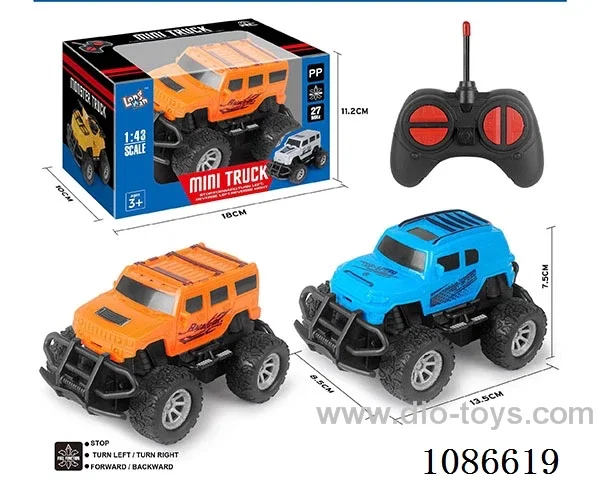1:43 4ch rc car with light 2color mixed not included battery