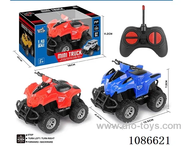 1:43 4ch rc car with light 2color mixed not included battery