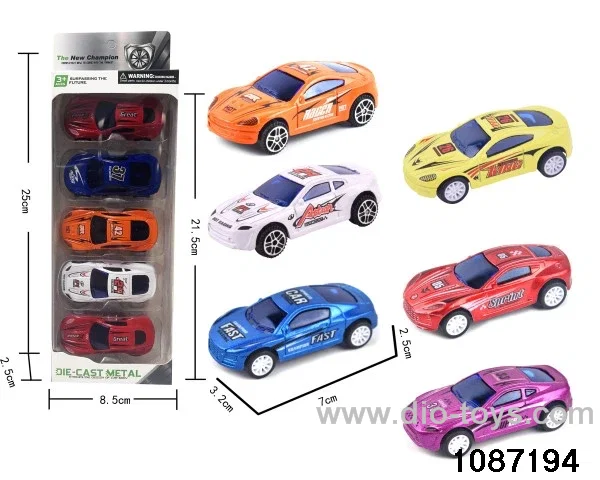 5pcs pull back alloy car