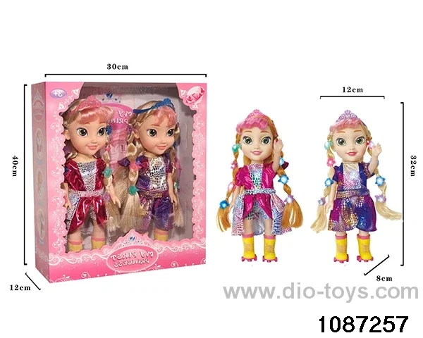14 inch doll set W L/M in window box