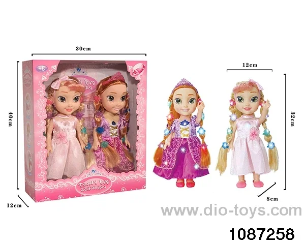 14 inch doll set W L/M in window box