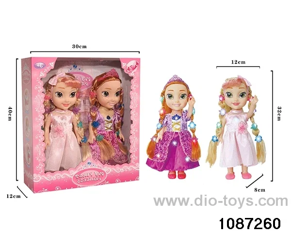 14 inch doll set W L/M in window box