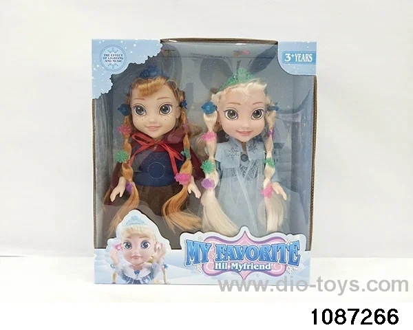 14 inch doll set with music in window box