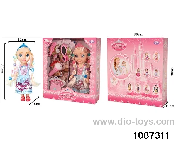 14 inch doll set W L/M in window box