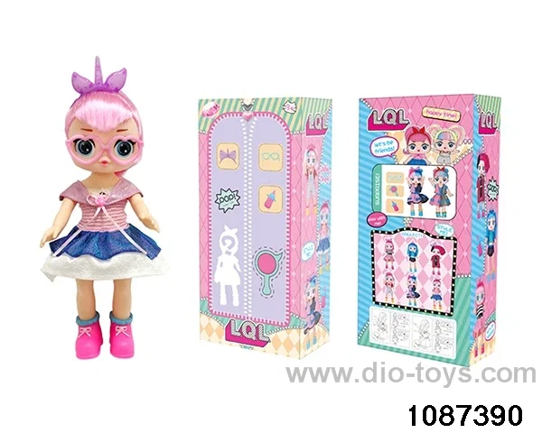14 inch doll set with music in window box