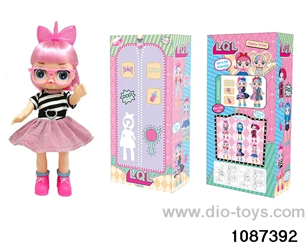 14 inch doll set with music in window box